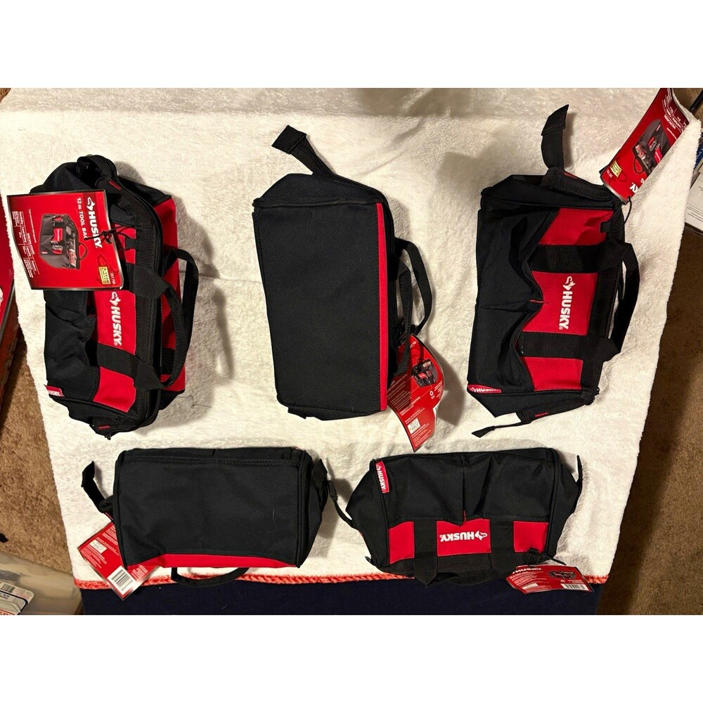 New Husky 12-Inch Zippered Tool Bag – Heavy-Duty Water Resistant